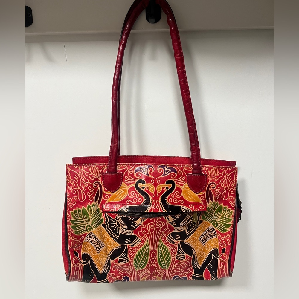 Patricia Nash Shoulder Bag Tote Elephant Floral
